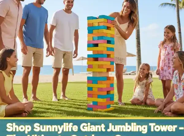 Shop Sunnylife Giant Jumbling Tower – The Ultimate Outdoor Game for Family and Friends