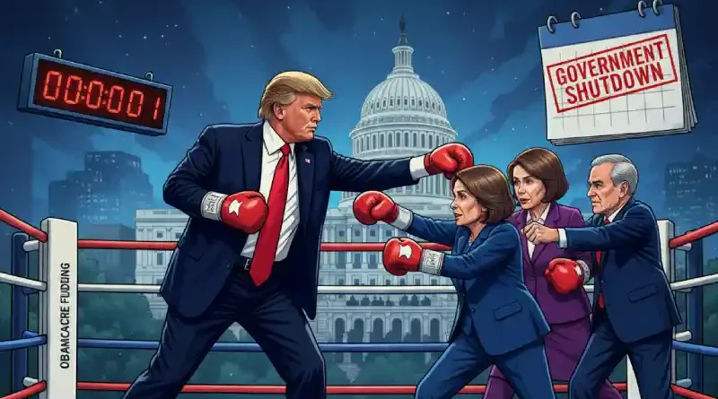 Trump and Democrats Battle Over Obamacare Funding as Government Shutdown Nears