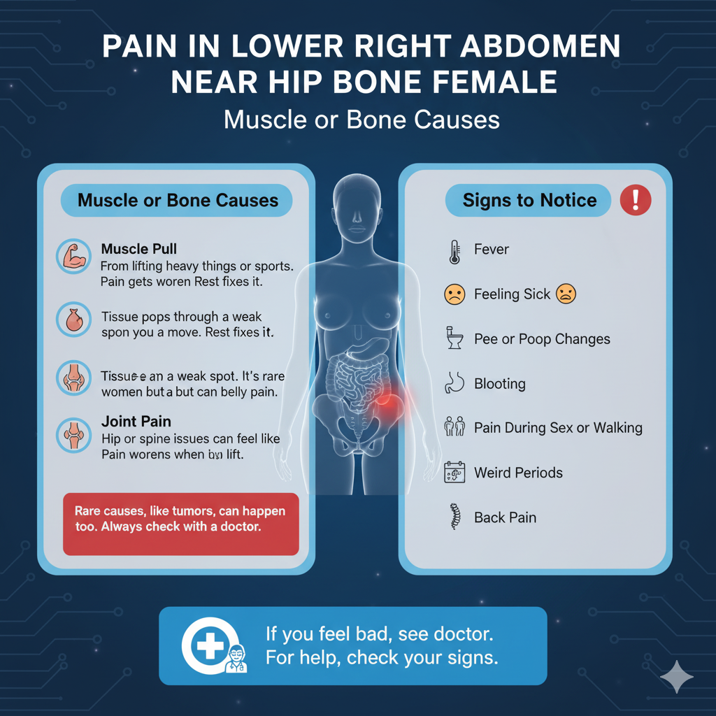 Pain in Lower Right Abdomen Near Hip Bone Female: A Simple Guide
