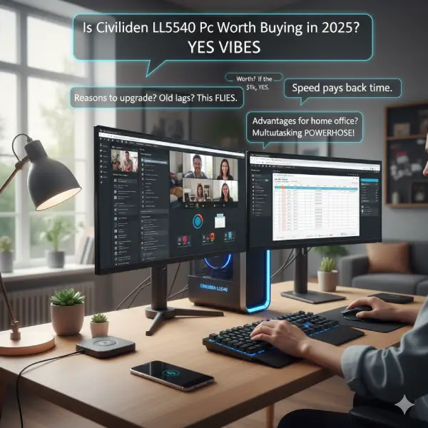 Upgrade your productivity in 2025 with the Civiliden LL5540 desktop PC. See why this powerful, $1k-budget computer is a multitasking powerhouse for your home office, featuring a dual-monitor setup and lightning-fast speed for video calls and spreadsheets. Ditch the lag and unlock peak efficiency.