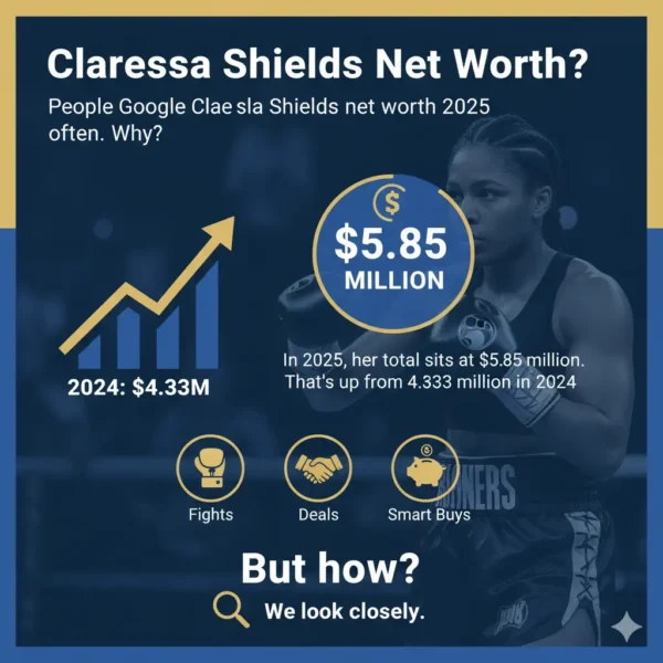 Uncover Claressa Shields' impressive net worth growth to $5.85 Million in 2025. See how the boxing champion defies pay disparity through major fights, endorsement deals, and smart investments. Discover the sources of her wealth!