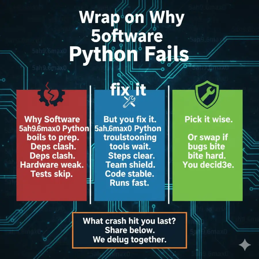 Details why Python software "boils to prep," citing issues like dependency clashes, weak hardware, and skipped tests.