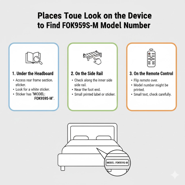 Places to Look on the Device to Find Fok959S-M Model Number