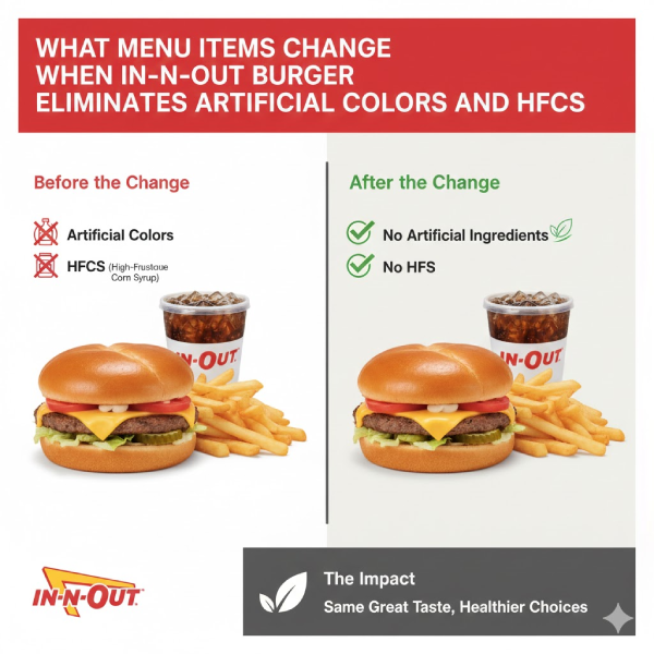 What Menu Items Change When In-N-Out Burger Eliminates Artificial Colors And Hfcs From Menu Items